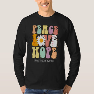 Peace Love Hope Refugees Welcome Awareness T-Shirt