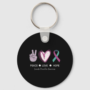 Peace Love Hope Suicide Prevention 2024 Key Ring
