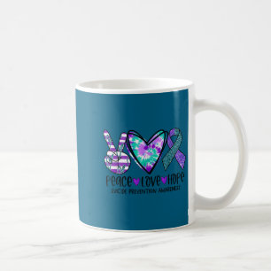 Peace Love Hope Suicide Prevention Awareness Tie-d Coffee Mug