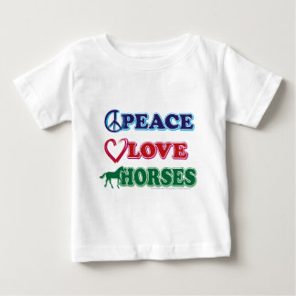 Peace-Love-Horses Baby T-Shirt