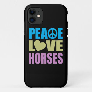 Peace Love Horses iPhone 11 Case