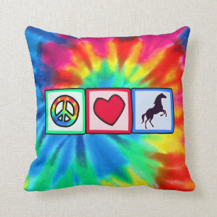 Peace, Love, Horses Cushion