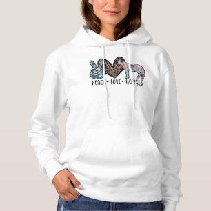 Peace Love Horses Funny Tee for Horse Lover