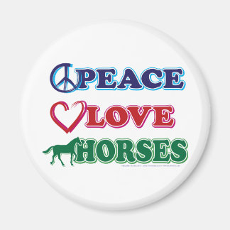 Peace-Love-Horses Magnet