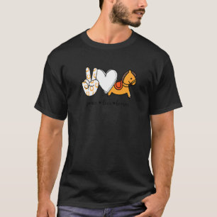 Peace Love Horses Peace Hand Sign Horses Animal T-Shirt