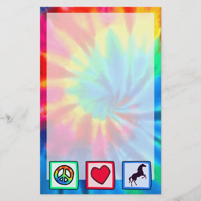 Peace, Love, Horses Stationery (Front)