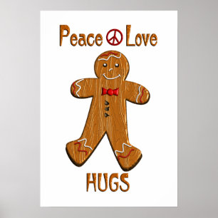 Peace Love Hugs Poster