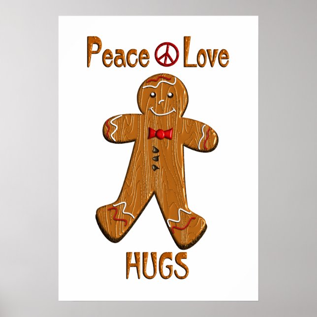 Peace Love Hugs Poster (Front)