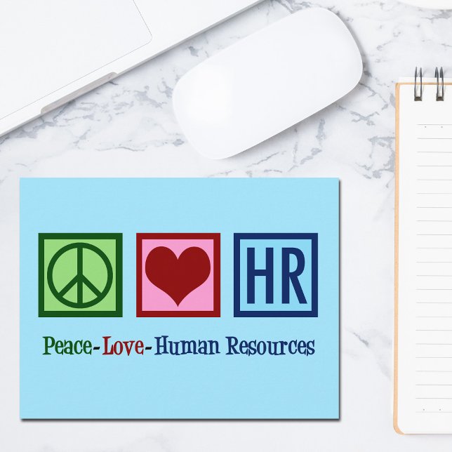 Peace Love Human Resources HR Postcard (Creator Uploaded)
