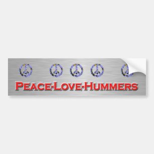 Peace-Love_Hummers Bumper Sticker