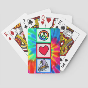 Peace, Love, Ice Skate Playing Cards