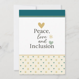 Peace, Love & Inclusion | Inclusive Holiday Card