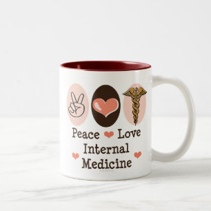 Peace Love Internal Medicine Mug