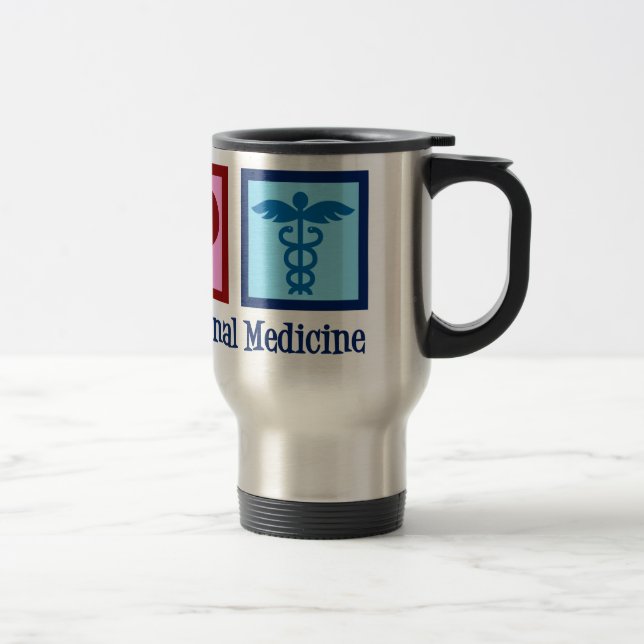 Peace Love Internal Medicine Travel Mug (Right)