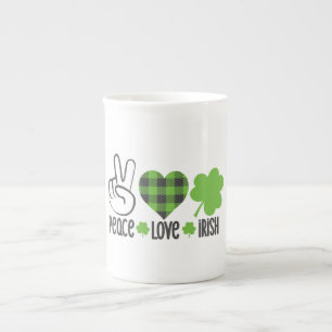Peace Love Irish-60682 Bone China Mug