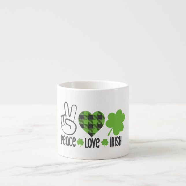 Peace Love Irish-60682 Espresso Cup (Front)