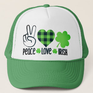 Peace Love Irish-60682 Trucker Hat