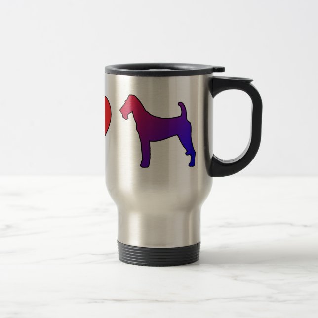 Peace Love Irish Terriers Travel Mug (Right)