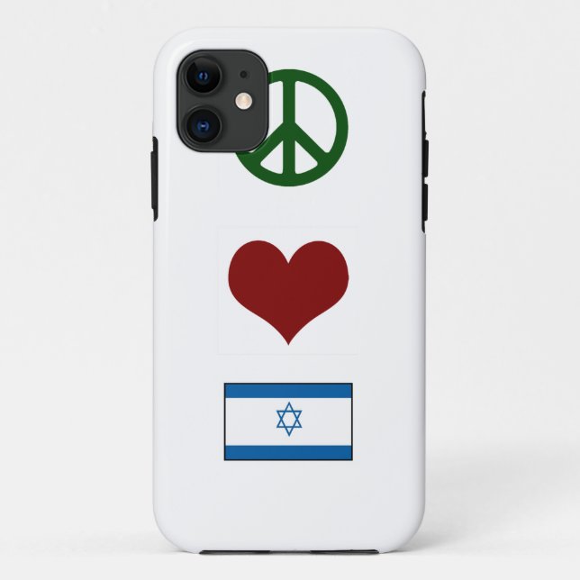 Peace Love Israel Case-Mate iPhone Case (Back)