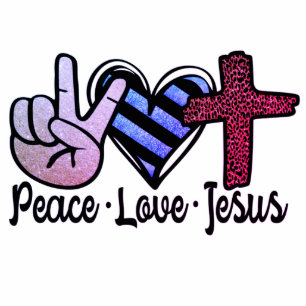 Peace Love Jesus magnet Photo Sculpture Magnet
