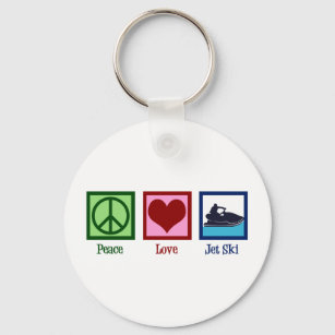 Peace Love Jet Ski Key Ring