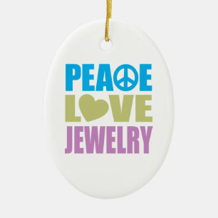 Peace Love Jewellery Ceramic Tree Decoration
