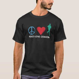 Peace Love Jogging Marathon Runner T-Shirt