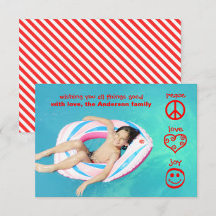 Peace, Love, Joy - 3x5 Christmas Card