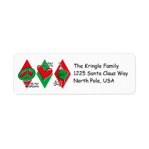 Peace Love Joy Address Label