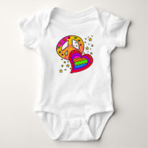 Peace, Love, Joy Baby Bodysuit