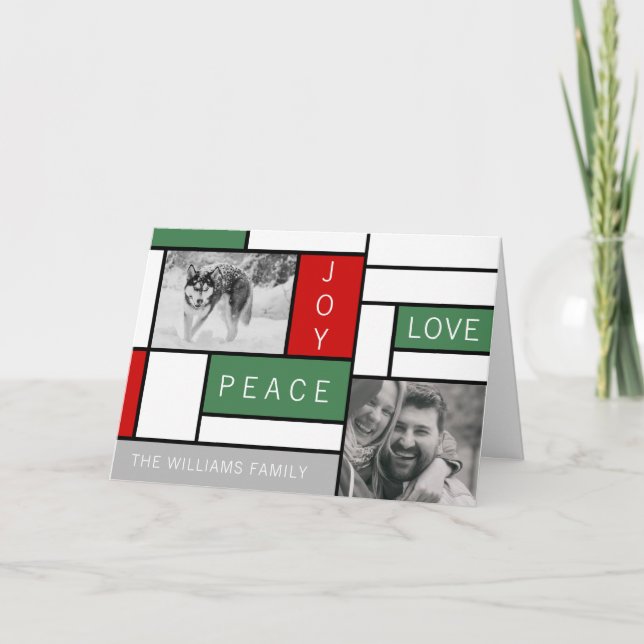 Peace, love, joy card (Front)