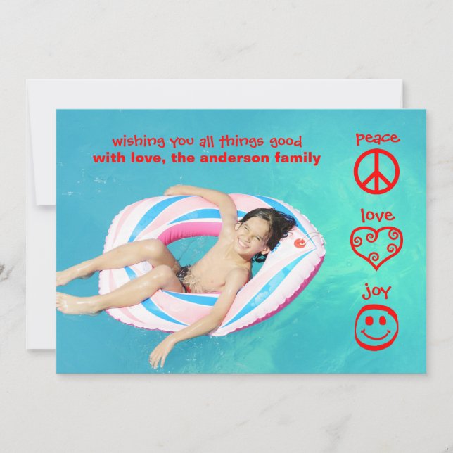 Peace, Love, Joy - Christmas Card (Front)