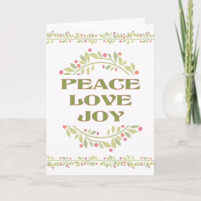 Peace Love Joy Christmas Card (Front)
