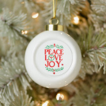 Peace Love Joy Christmas Festive Holiday 