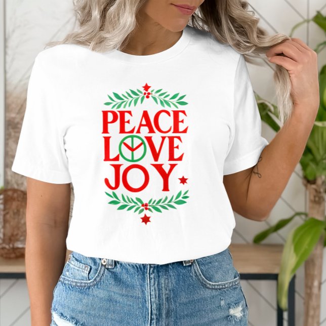 Peace Love Joy Christmas Festive Holiday  T-Shirt (Creator Uploaded)