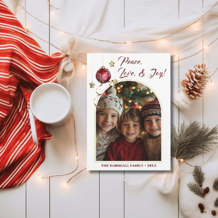 Peace Love Joy Christmas Holiday Card