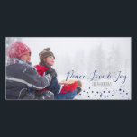 Peace, Love & Joy Christmas or Hanukkah Photocard Holiday Card<br><div class="desc">Cute and stylish Peace,  Love & Joy Christmas or Hanukkah Holiday Photo Card is perfect for your card sending this holiday season. Has matching accessories.</div>