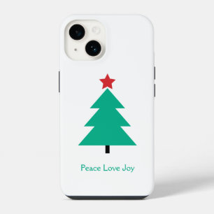 Peace Love Joy Christmas Tree Customisable iPhone 14 Case