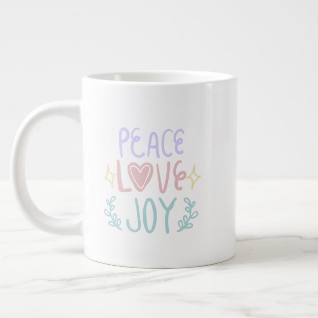 Peace Love Joy 😁 coffee speciality mug (Left)