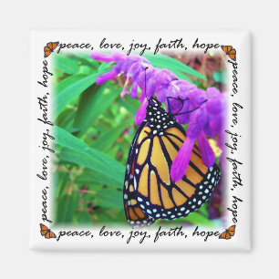 peace, love, joy, faith, hope magnet