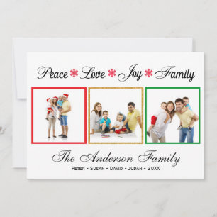 Peace Love Joy Family - Holiday Card