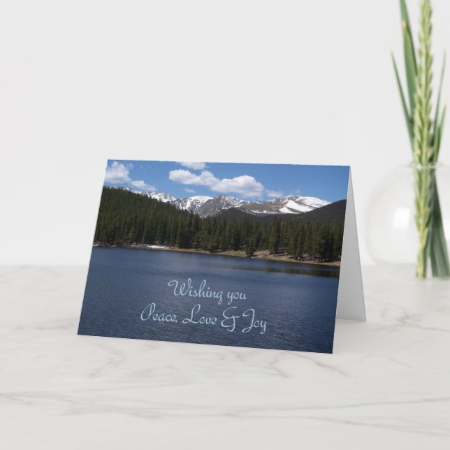 Peace, Love & Joy Greeting Card (Front)