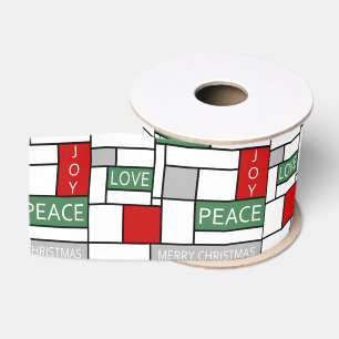 Peace, love, joy grosgrain ribbon