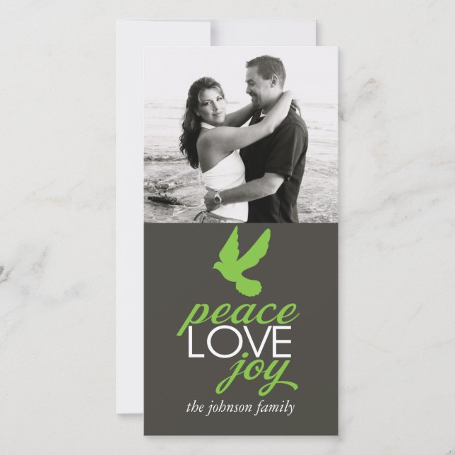 Peace Love Joy Holiday Card (Front)