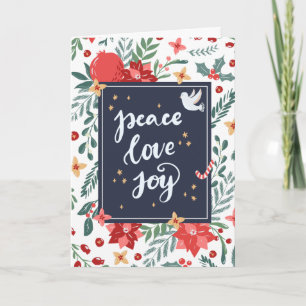 Peace Love Joy Holiday Card