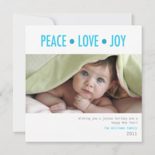 Peace Love Joy Holiday Card
