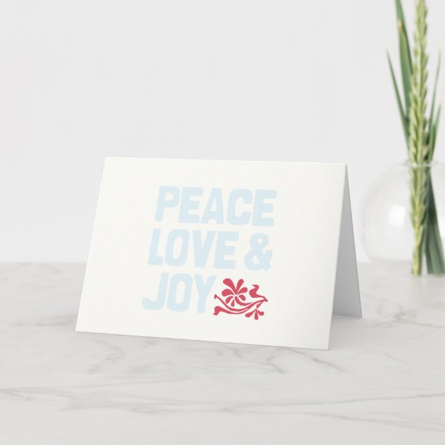 Peace Love & Joy Holiday Card (Front)