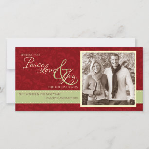 Peace, Love, & Joy Holiday Photo Card