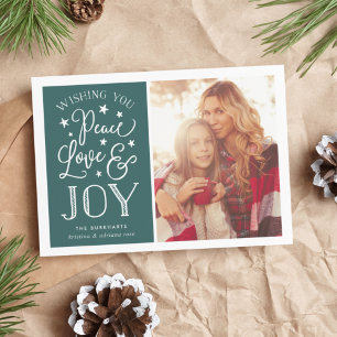 Peace, Love & Joy Holiday Photo Card