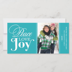 PEACE LOVE JOY   HOLIDAY PHOTO CARD